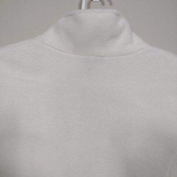 Fleece White Vest Columbia Benton Size M Zip Up Casual Cowl neck Pockets - Picture 14 of 14